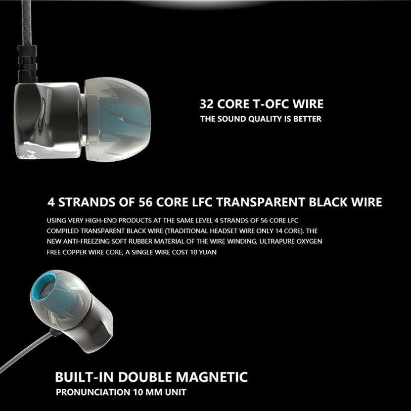 QKZ DM7 – Metal Hi-Fi Wired Earphones