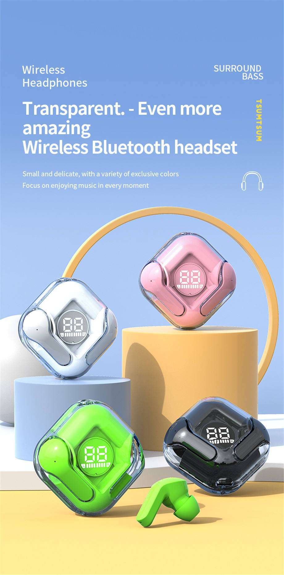 🎧 UltraPods Max – ENC Noise Cancelling True Wireless Earbuds