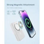 Baseus PD 30W Magnetic Mini Wireless Fast Charge MagSafe Power Bank - 10000mAh - White - Image 5