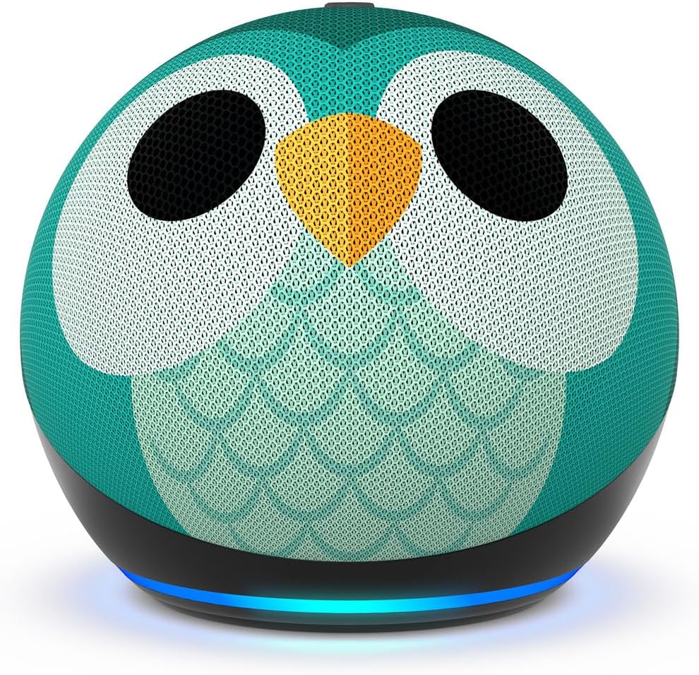 71ELbVMzuOL._AC_SL1500_.jpg Amazon Echo Dot Kids 5th Gen Smart Speaker (Dragon / Owl Edition) - Image 1
