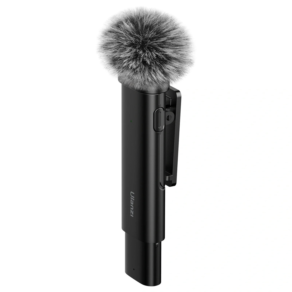 WM10-Iphone-Ulanzi-WM-10-Wireless-Clip-on-Microphone-for-Iphone-or-Tablet.jpeg Ulanzi WM-10 Lavalier Wireless Microphone System (2.4GHz, USB-C + Lightning) - Image 1