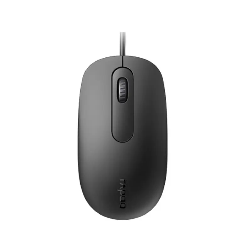 134025da9fbce1745f6186916037f184-800x800-1.webp Rapoo N200 USB Optical Mouse (1600DPI, 3-Button, Wired, Ergonomic) - Image 1