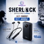Sherlock Office Pro Combo — OnePlus Bullets Z2 ANC Neckband + Baseus Adaman 20000mAh Power Bank