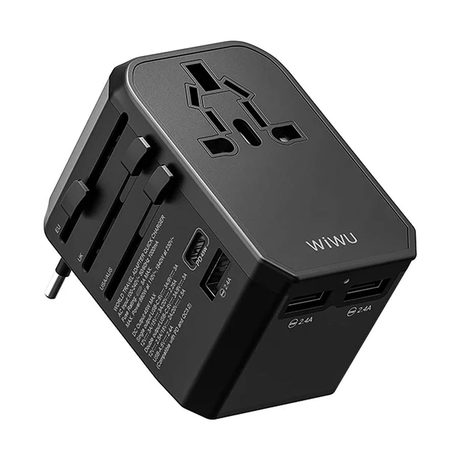 wiwu-ua-304-tri-usb-usb-c-45w-black-universal-11736764423.webp WiWU Wi-W040 8-in-1 GaN Desktop Power Station 65W - Image 1