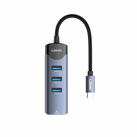 Ldnio-DS-144C-4-in-1-USB-C-Hub-Adapter-1.jpg.webp LDNIO USB-C Hub DS-114C - Image 1