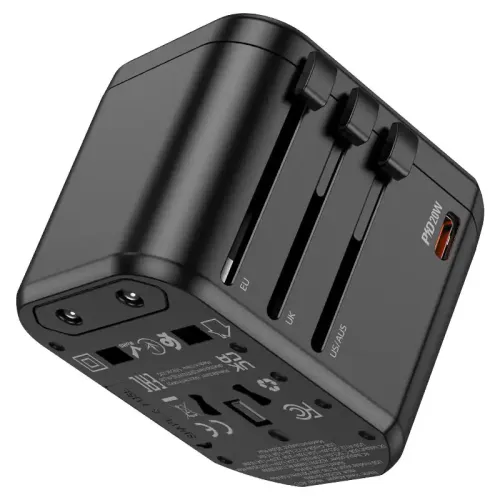 ac15-01-500x500-1.webp Hoco AC15 3-Port PD20W Universal Charger - Image 1