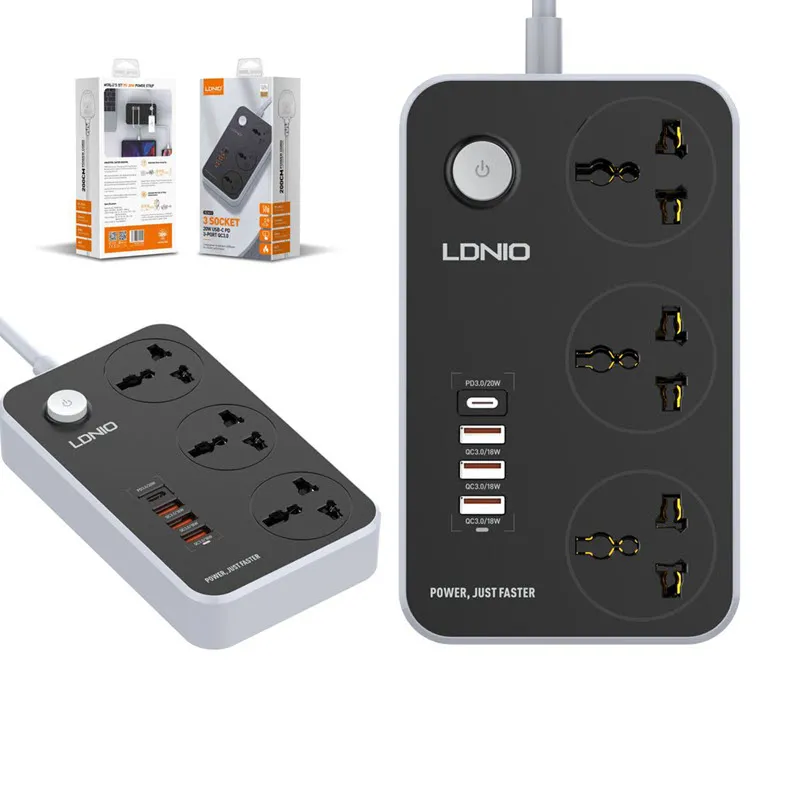 ldnio-sc3412-38w-pd20w-power-strip-3-socket-outlets-and-3-qc-3-0-usb-1.jpg.webp LDNIO Power Socket SC3412 EU - Image 1