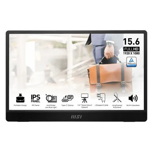 pro-mp161-e2-01-500x500-1.webp MSI PRO MP161 E2 15.6" IPS FHD Portable Monitor - Image 1