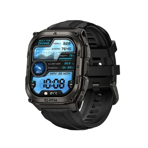 tank-m4-black-03-500x500-1.webp Kospet Tank M4 1.96" AMOLED 10 ATM Dive-Proof with 32GB Storage Rugged Smartwatch - Image 1