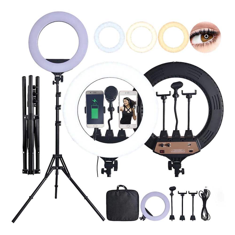 Fosoto-18-Inch-LED-Ring-Light.jpg Fosoto 18-Inch LED Ring Light - Image 1