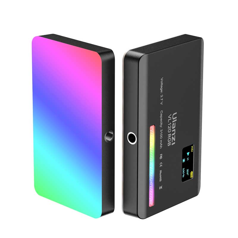 Ulanzi-VL120-RGB-Mini-LED-Video-Light-2500K.jpg Ulanzi VL120 RGB Mini LED Video Light 2500K - Image 1