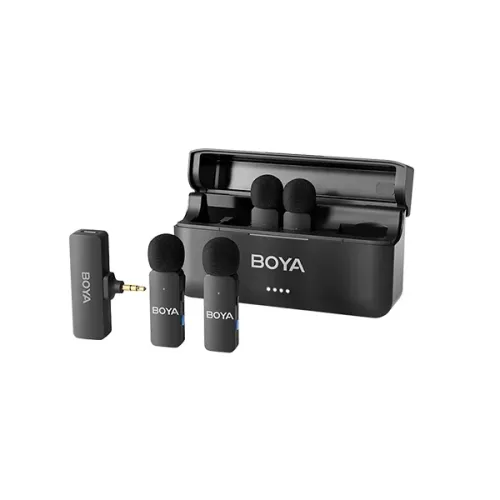 by-v4-01-500x500-1.webp Boya BY-V4 4-Channel Mini Wireless Microphone with 3.5mm Converter - Image 1