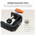 K&F Concept KF31.224 MS-37 Aluminium C-Clamp Desk Mount Holder (2-Pack) - Image 2