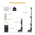 K&F Concept KF34.047 Adjustable Wall-Mount Triangle Boom Arm (100cm) - Image 4