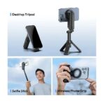 Ulanzi JJ03 3-in-1 MagSafe Phone Tripod, Black - Image 2